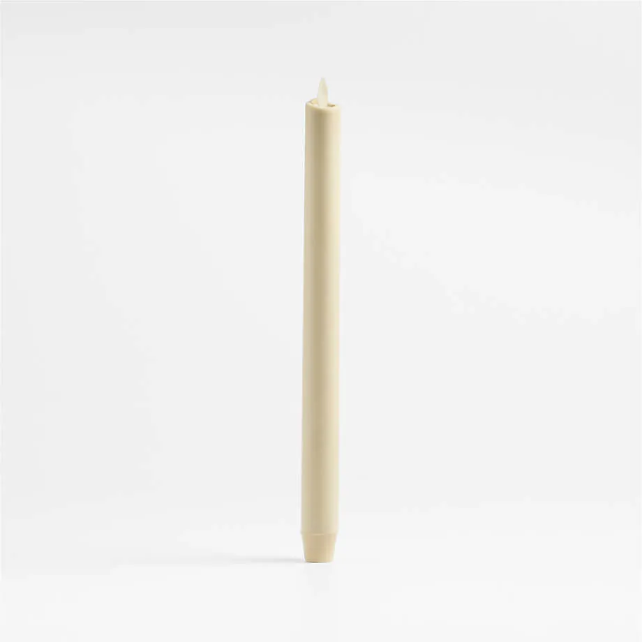 Ivory Flameless Taper Candle