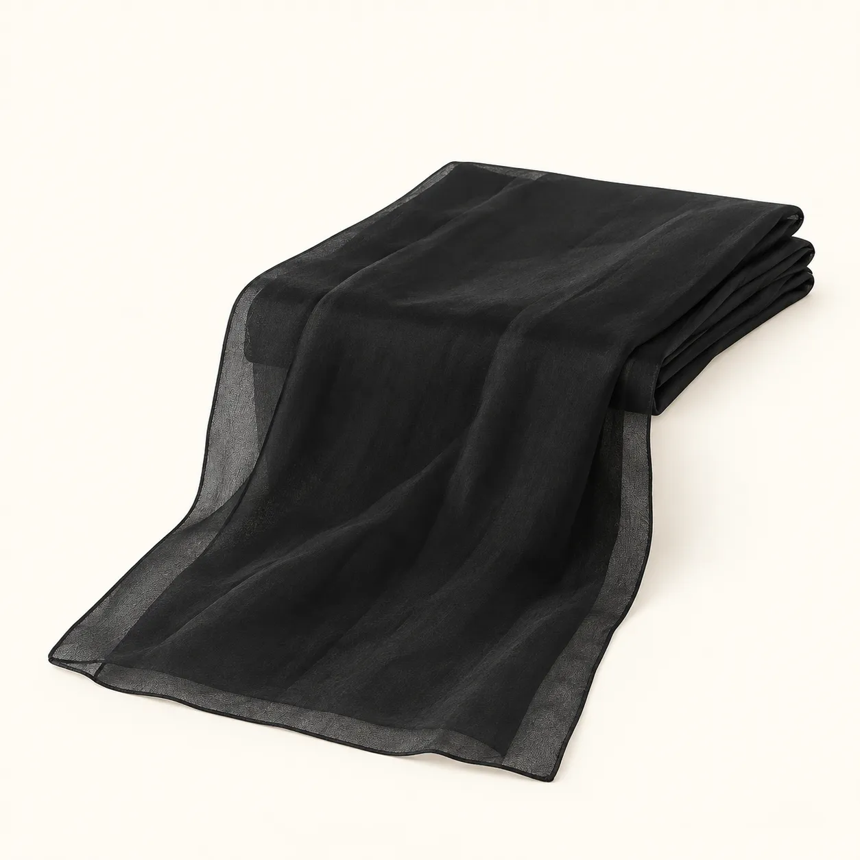 Black Chiffon Runner