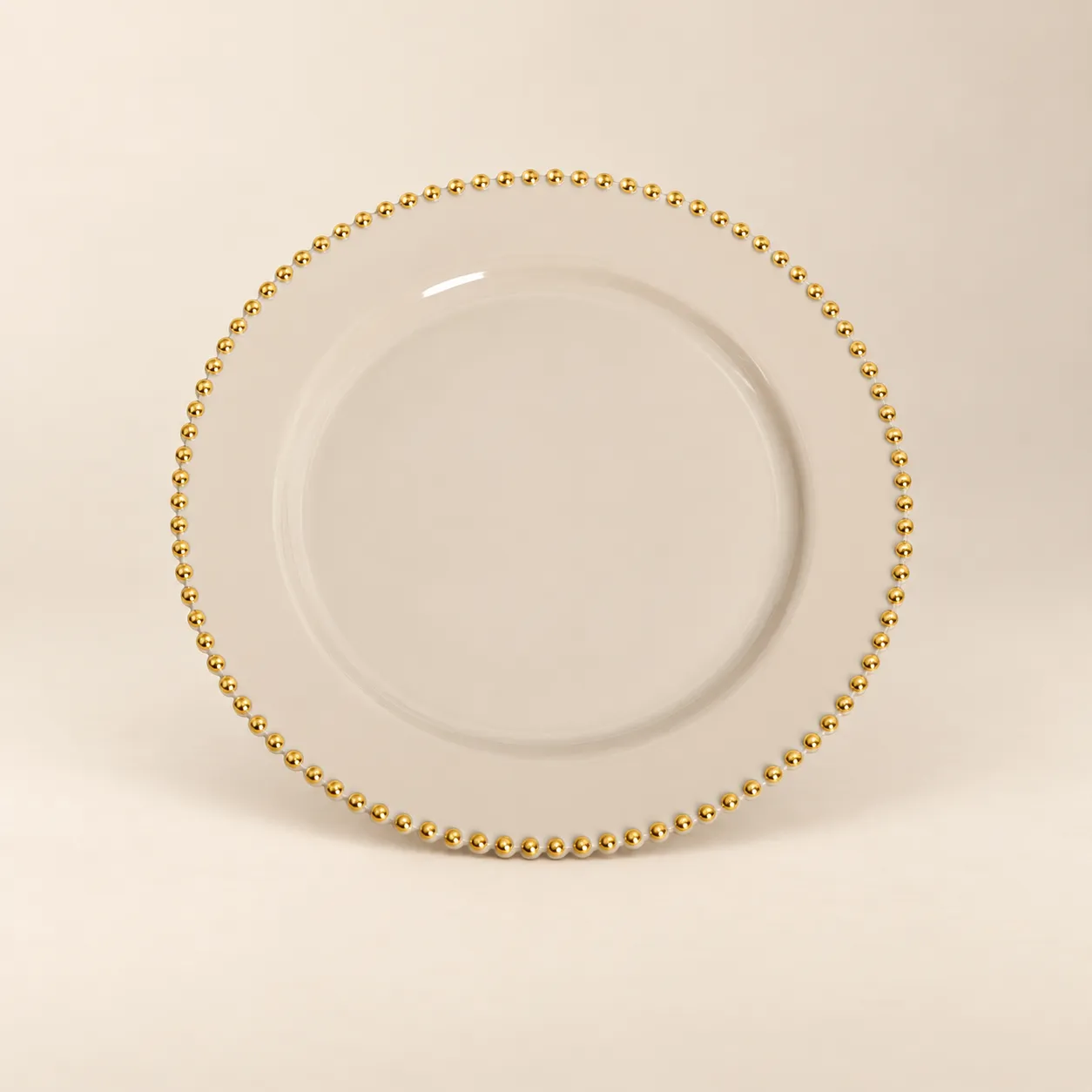Taupe Beaded Charger