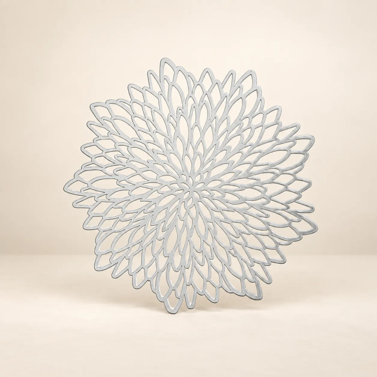 Silver Flower Placemat Charger
