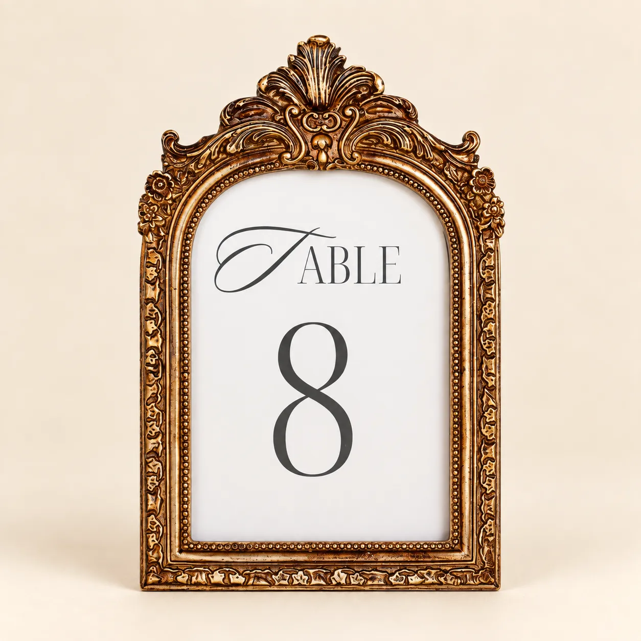 Gold Vintage Frame Table Number