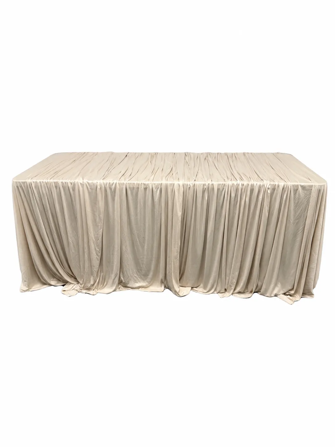 Beige Draped Tablecloth