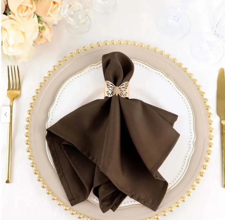Chocolate Brown Polyester Napkin 17"x17"