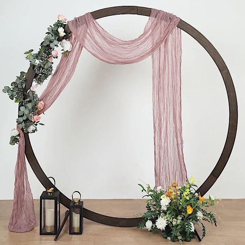 Dusty Rose Cheesecloth Drapery 20ft