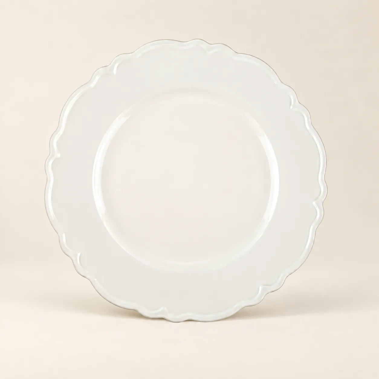 White Scalloped Charger (Limited Quantity)
