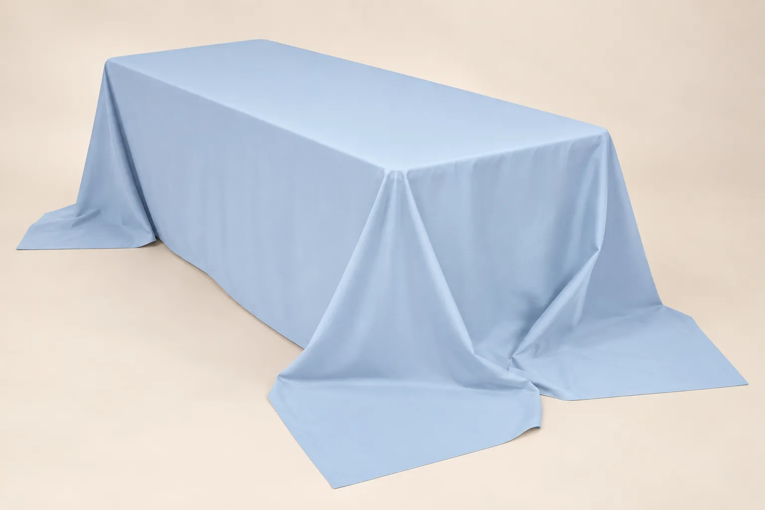 Dusty Blue Polyester Rectangle Tablecloth 90"x156" (8ft)