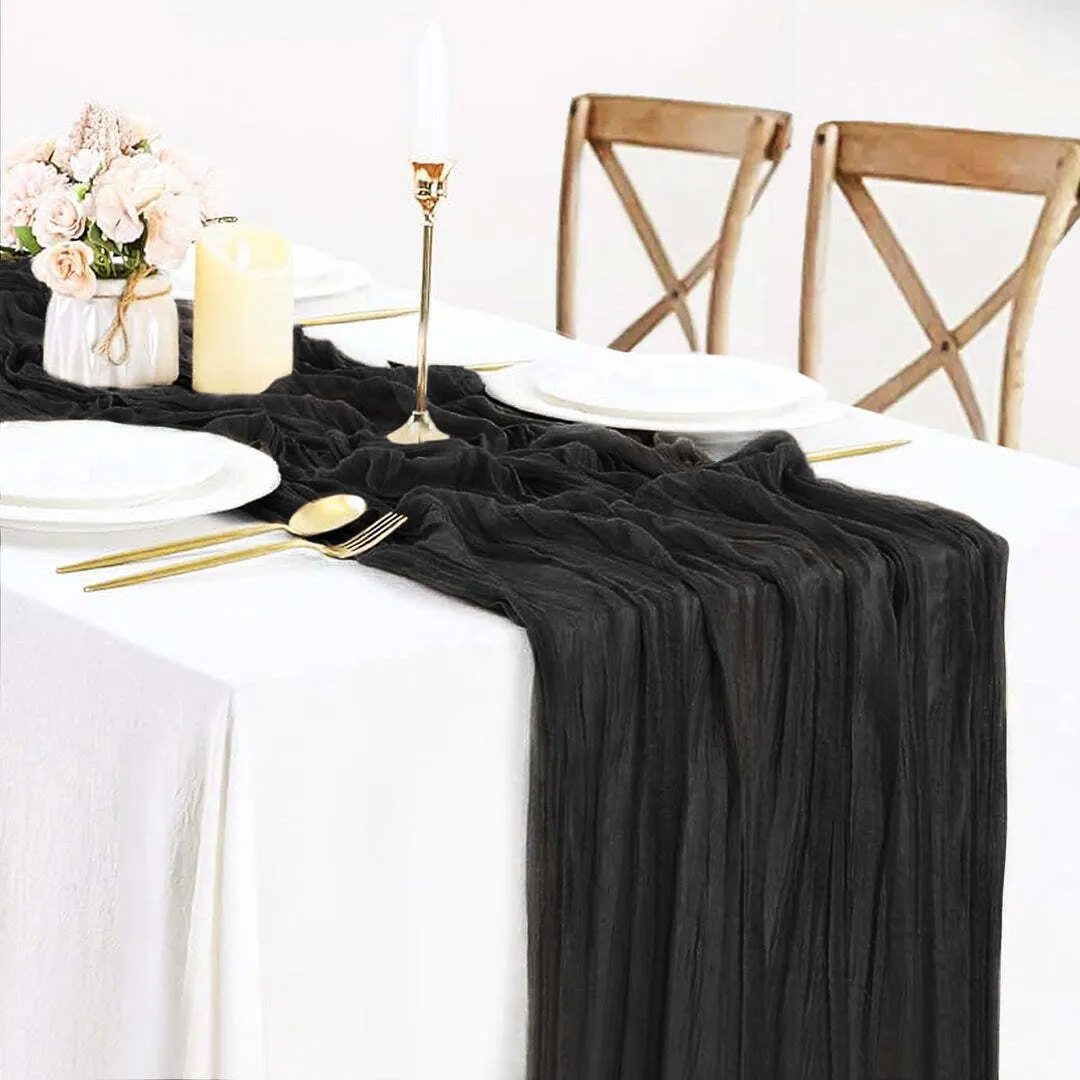 Black Cheesecloth Runner 10ft