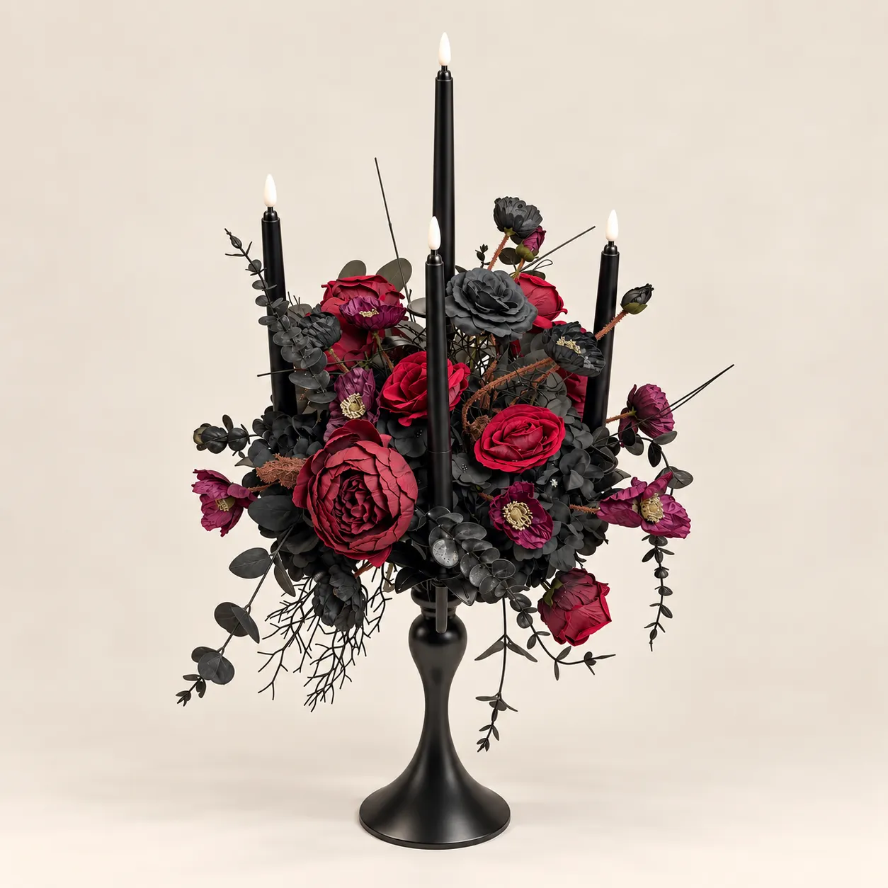 Midnight Romance Large Candelabra Centerpiece