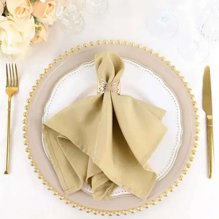 Champagne Polyester Napkin 17"x17"