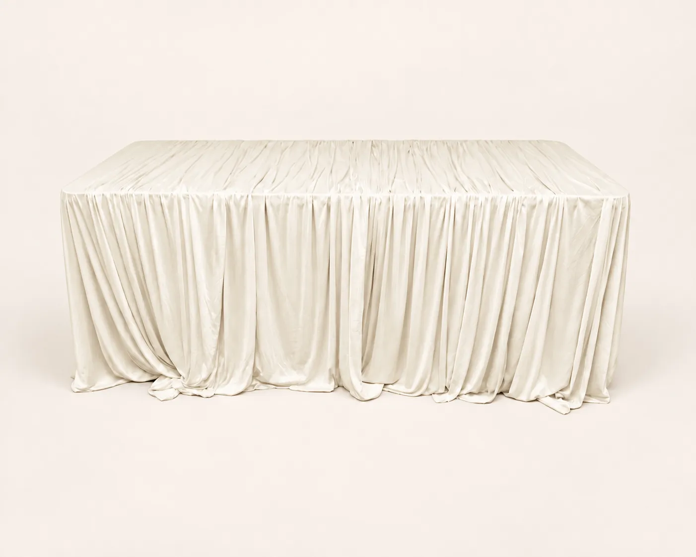 Ivory Draped Tablecloth