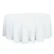 White Linen Round Tablecloth 120"