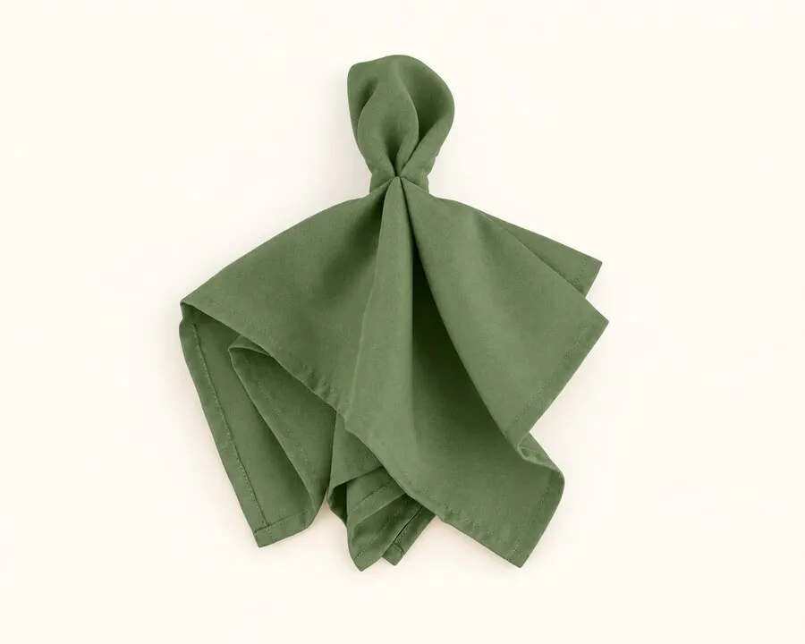 Olive Green Polyester Napkin 17"x17"
