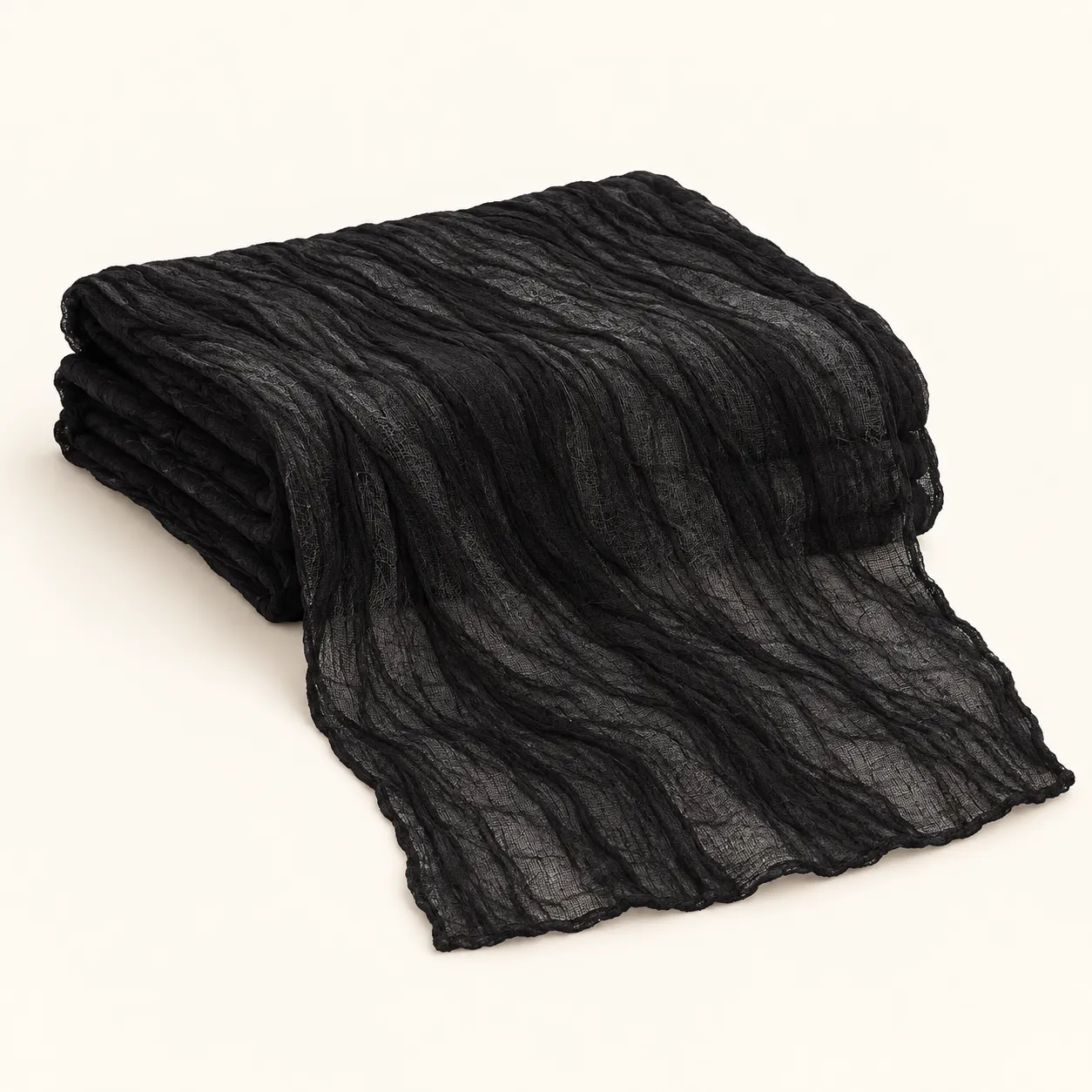 Black Cheesecloth Runner 10ft