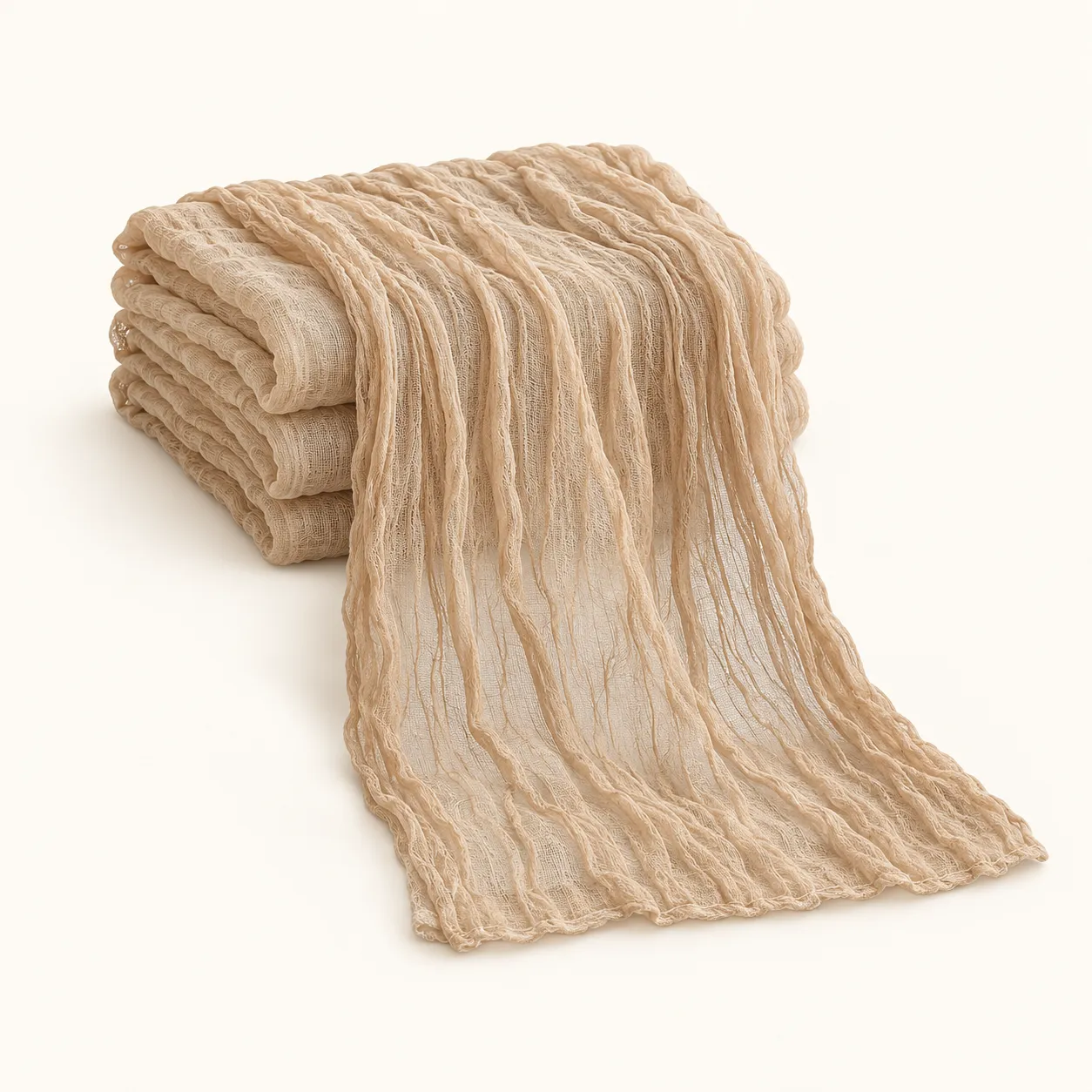 Beige Cheesecloth Runner 10ft