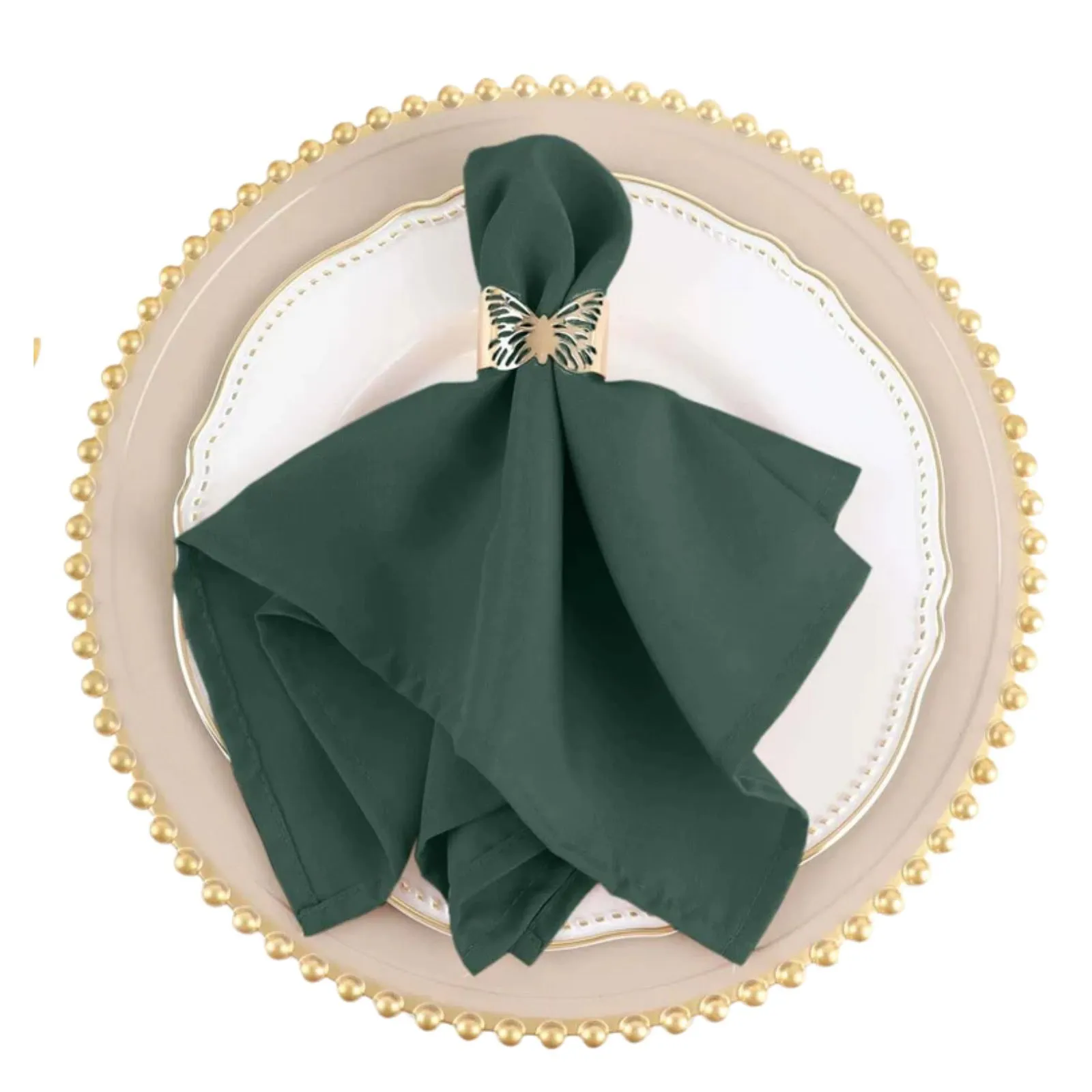 Emerald Green Polyester Napkin 17"x17"