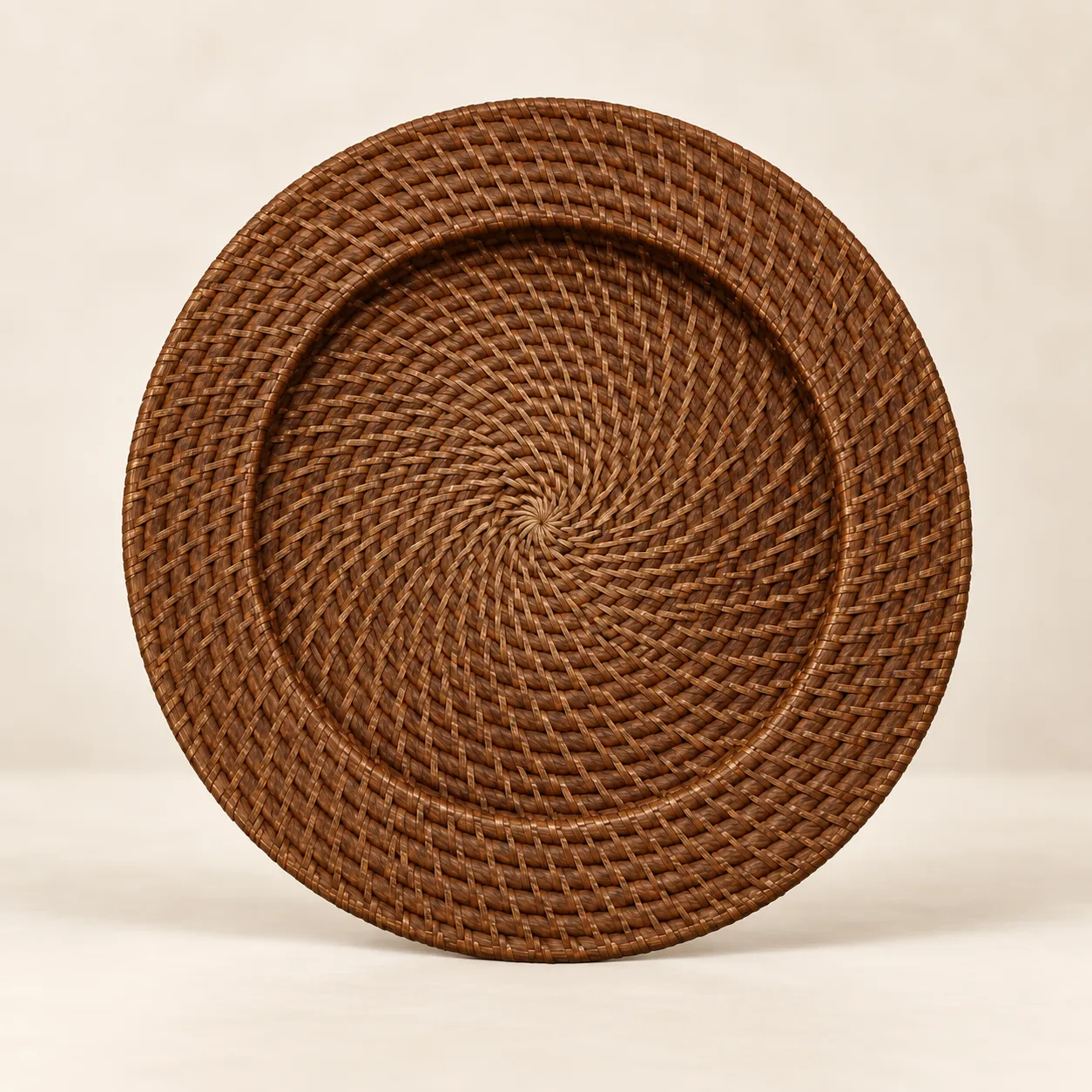 Dark Brown Rattan Charger
