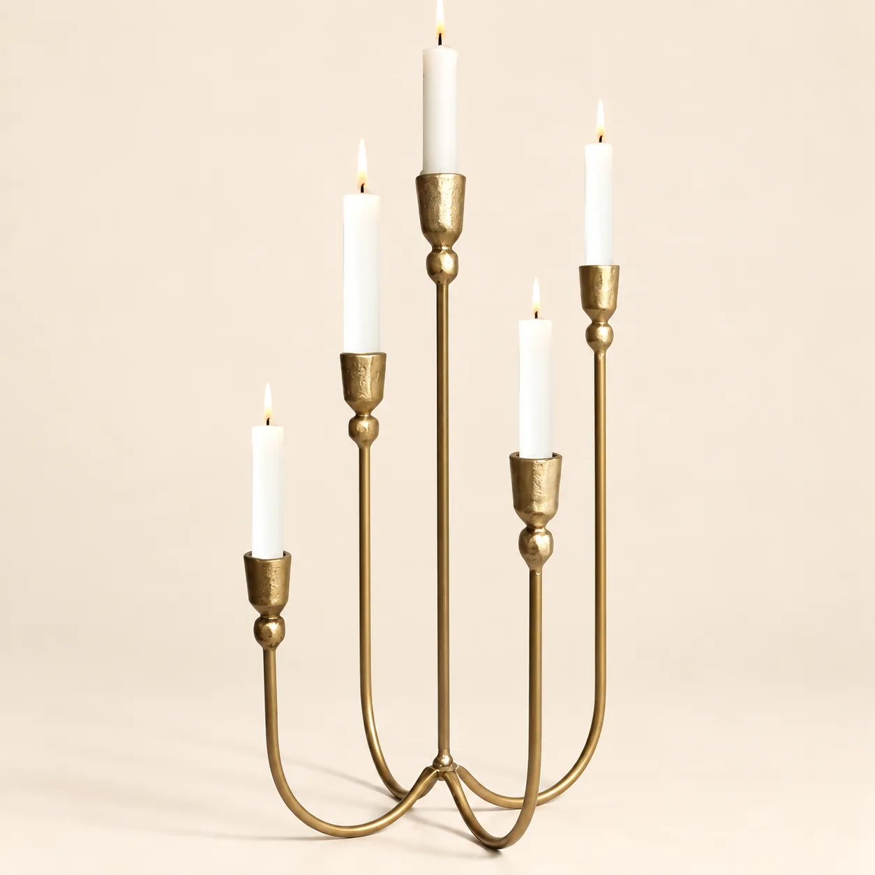 5 Arm Gold Candelabra Candlestick Holder
