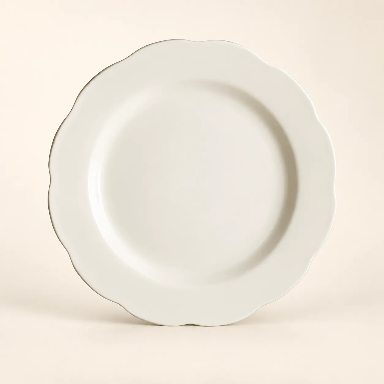 Heritage Ivory Wavy Edged Appetizer Plate 7 3/8"
