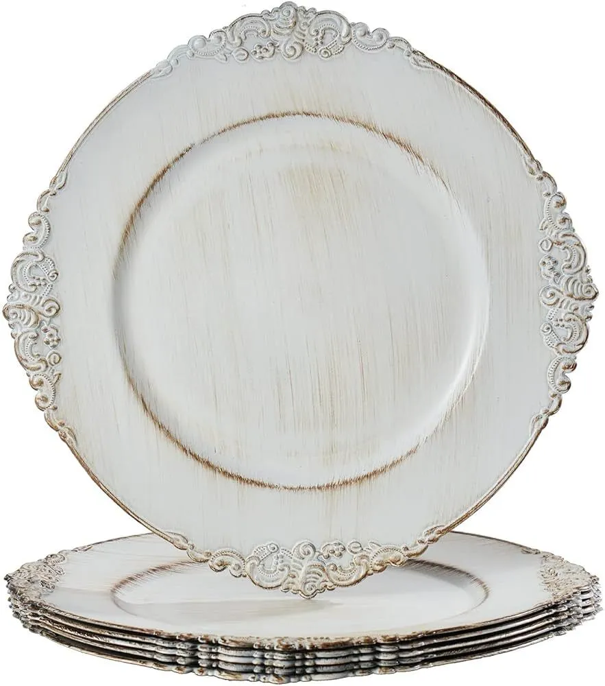 White Antique Charger