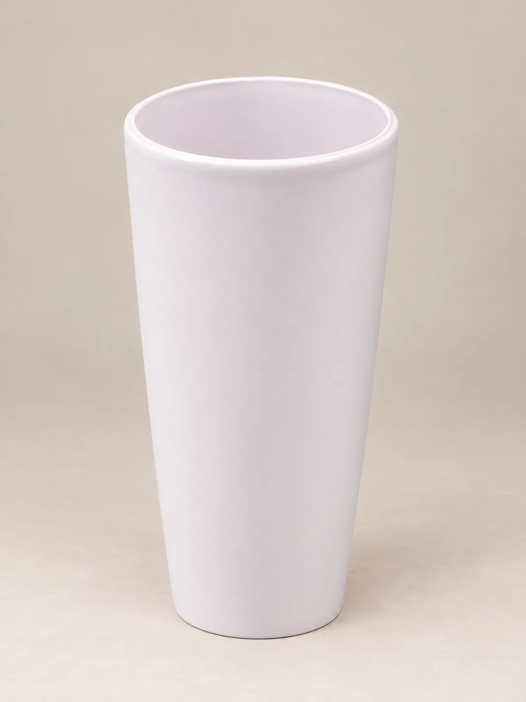 White Modern Pedestal Pot 22"