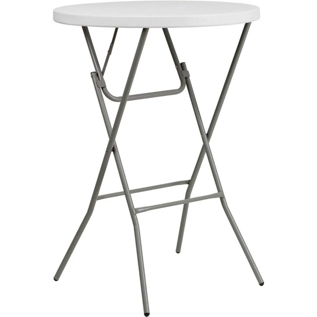 32" Round Plastic Folding Cocktail Table