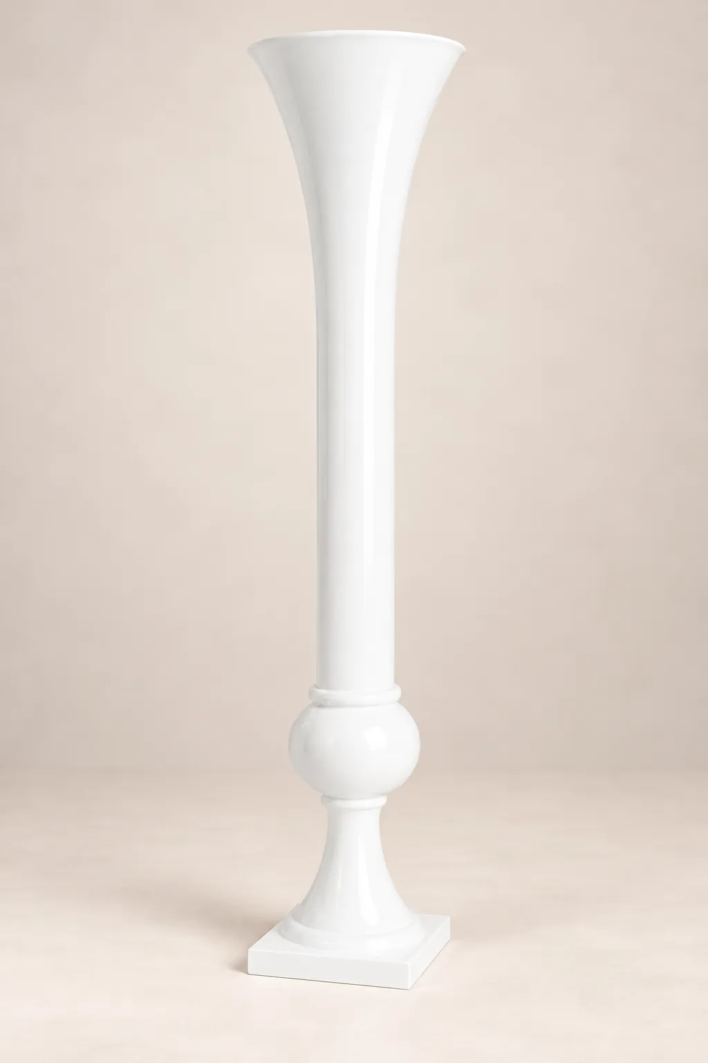 White Grand Regency Trumpet Vase