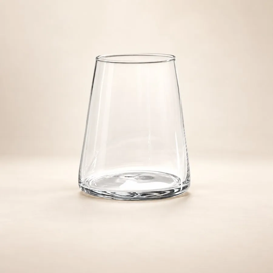 Flared Stemless Wine Glass