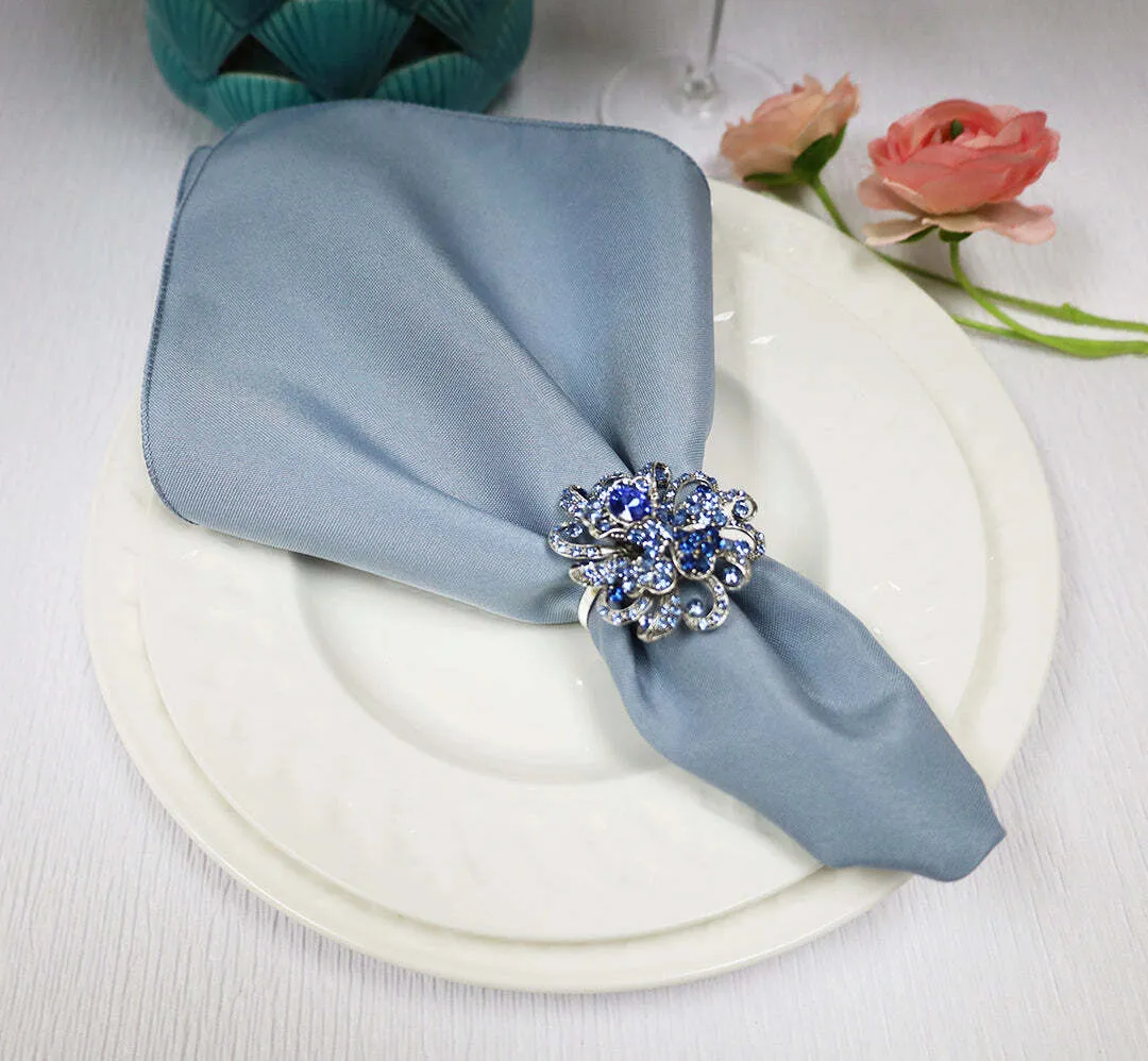 Dusty Blue Polyester Napkin 17"x17"