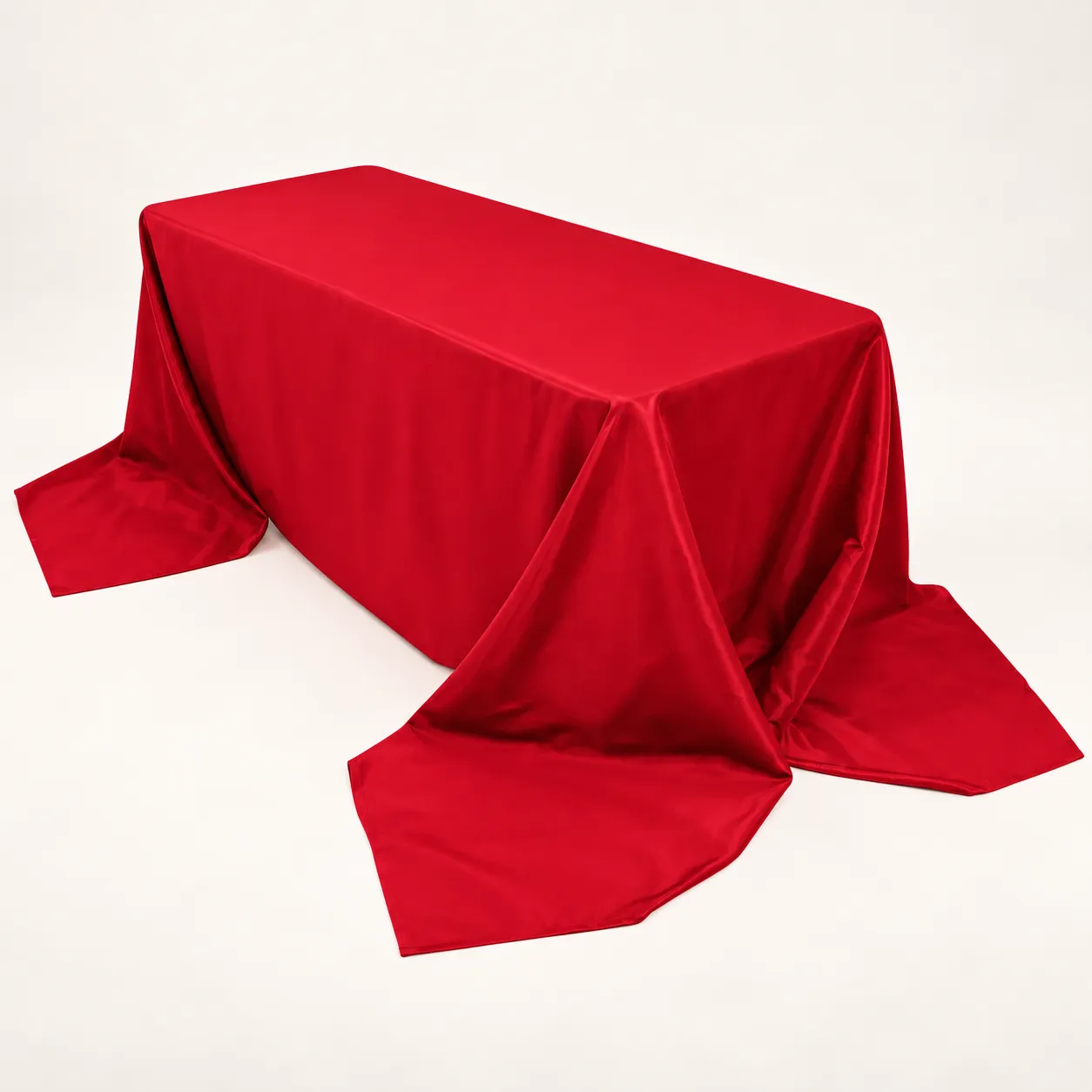 Wine Red Polyester Rectangle Tablecloth 90"x132" (6ft)
