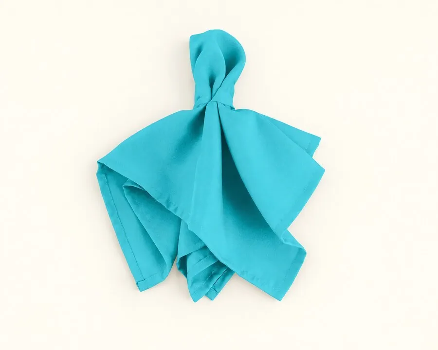 Turquoise Polyester Napkin 17"x17"