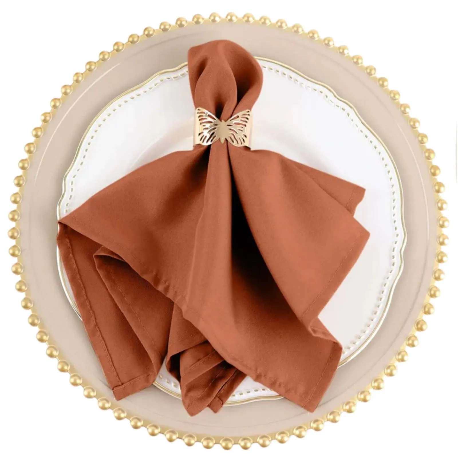Terracotta Polyester Napkin 17"x17"  