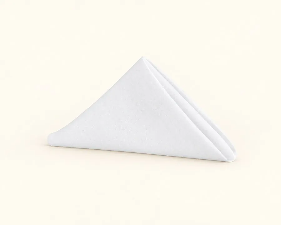 White Polyester Napkin 17"x17"