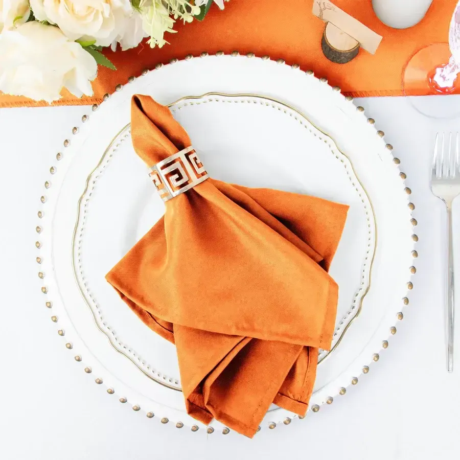 Orange Polyester Napkin 17"x17"