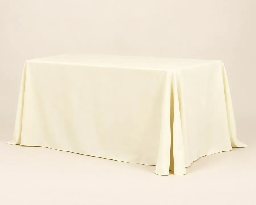 Ivory Rectangle Tablecloth 90"x156" (8ft table)