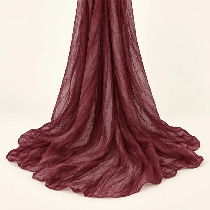 Burgundy Cheesecloth Drapery 20ft