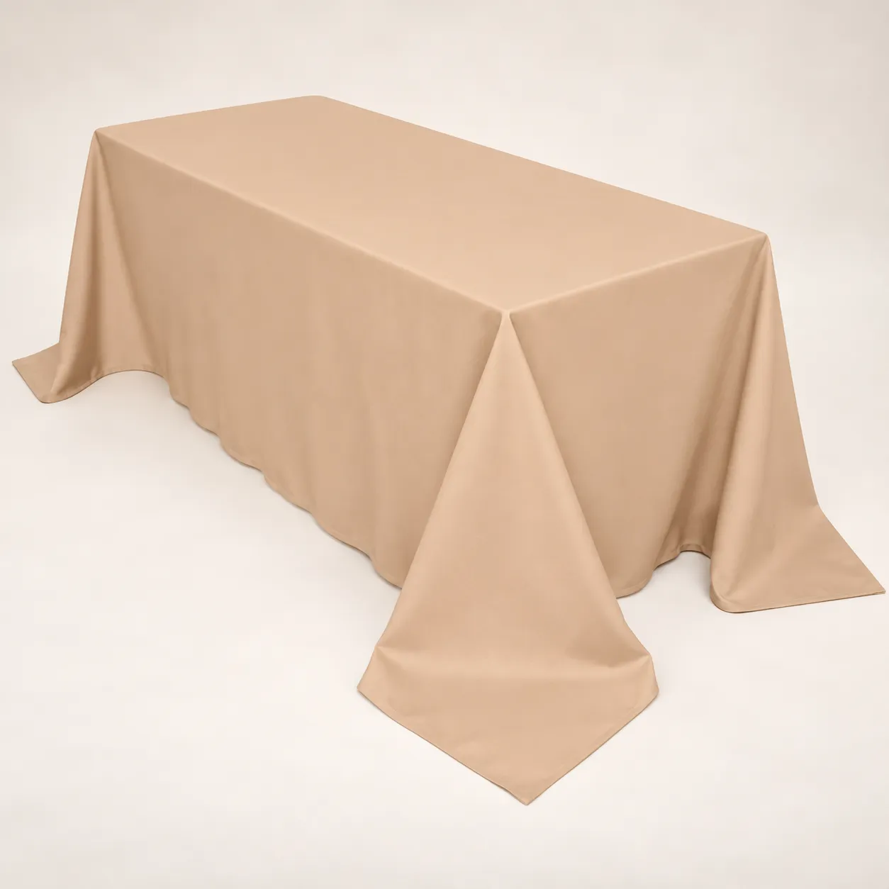 Nude Polyester Rectangle Tablecloth 90"x132" (6ft)