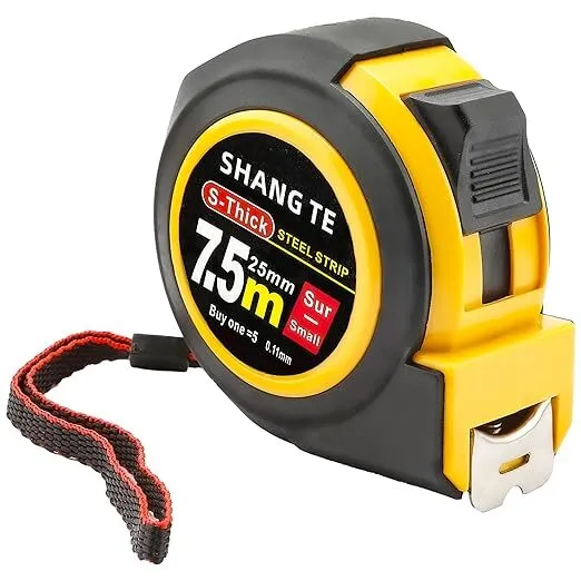 Tape Measure 25 ft, Steel Measuring Tape, Retractable (LAS)