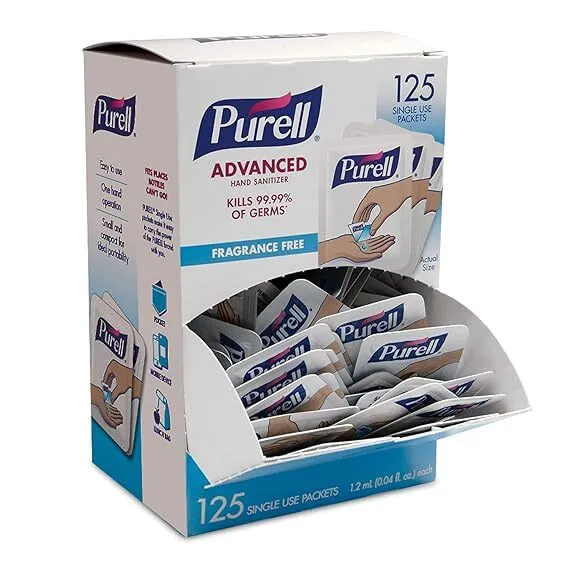 Purell Travel Hand Sanitizer Packets (125 Count) (LAS)