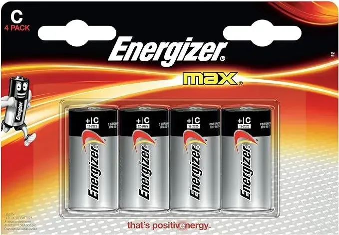 Energizer Max Premium C Batteries, Alkaline C Cell Battery (4 Count) (NASH)