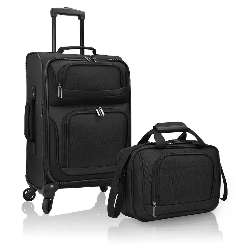 2-Piece Polyester Suitcase Luggage w/ Tote (NYC)
