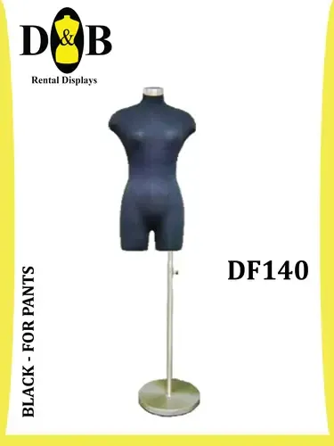 DF140 Dress Form Black, Size 6/8, Female 