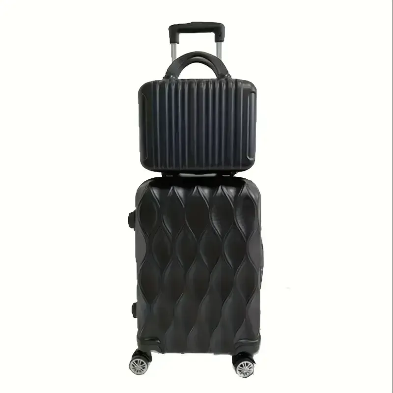 2Pcs Trendy Embossed Suitcase Set (NASH)