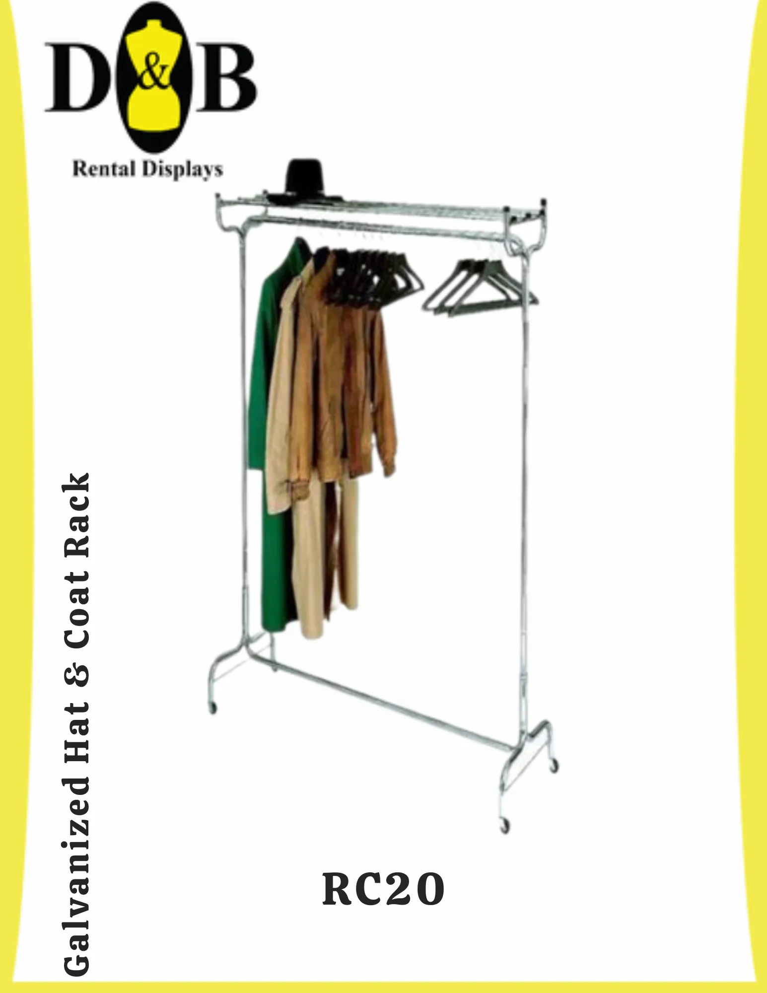 Galvanized Hat & Coat Rack (NYC) 