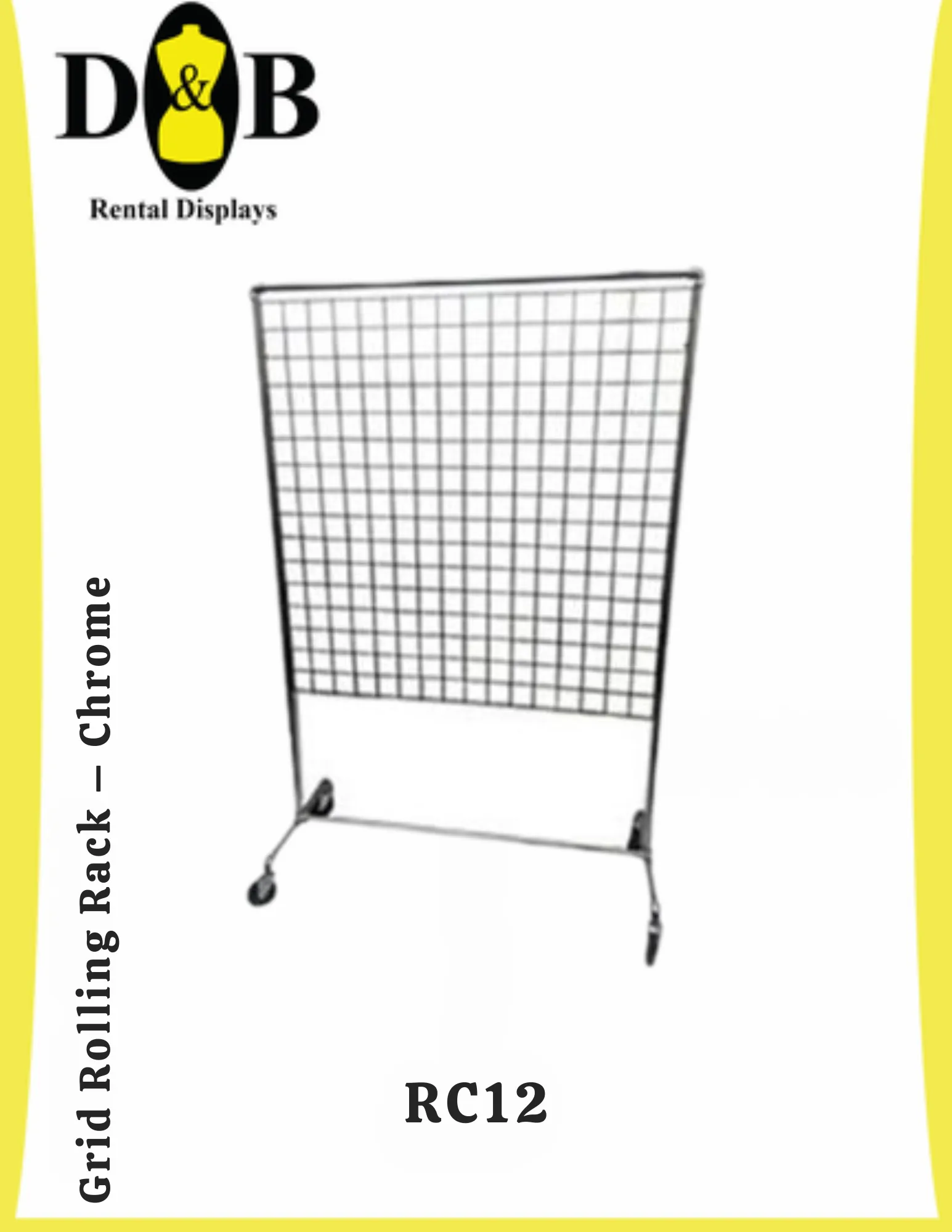 Grid Rolling Rack – Chrome (NYC) 