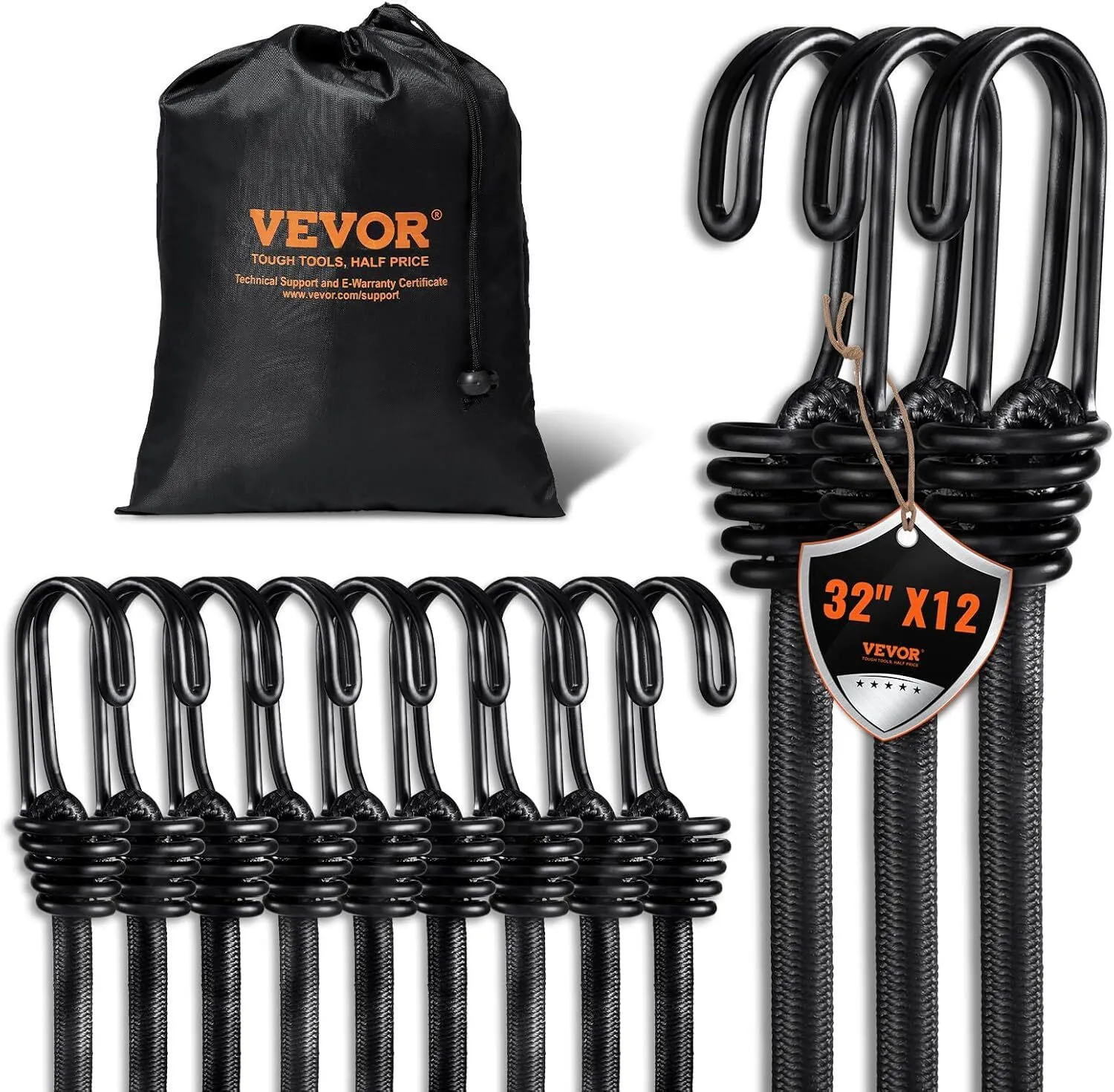 VEVOR Bungee Cords with Hooks (LAS)