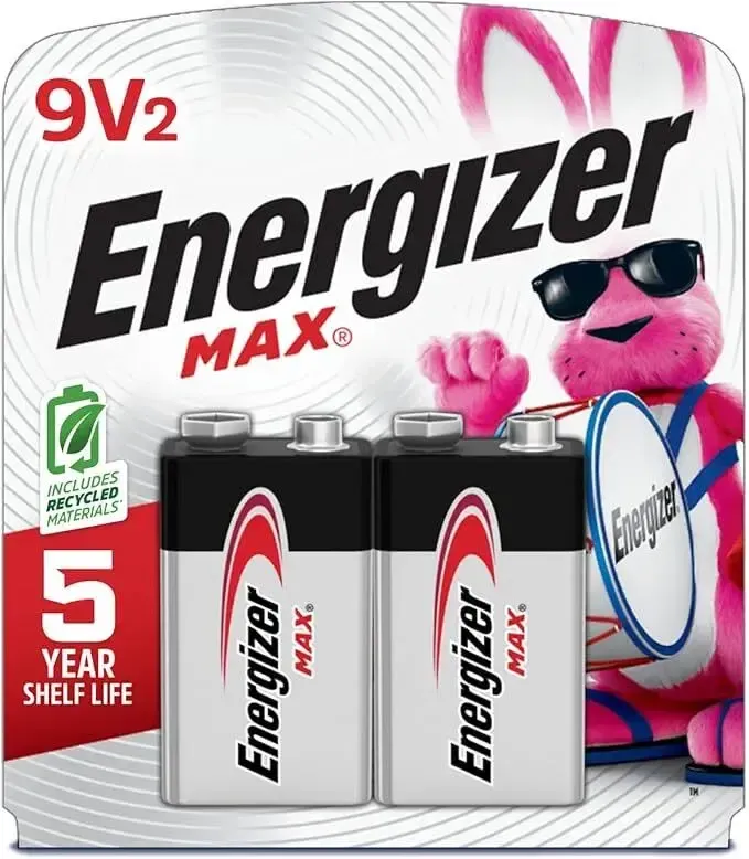 Energizer MAX 9V Batteries (2 Pack) (NASH)