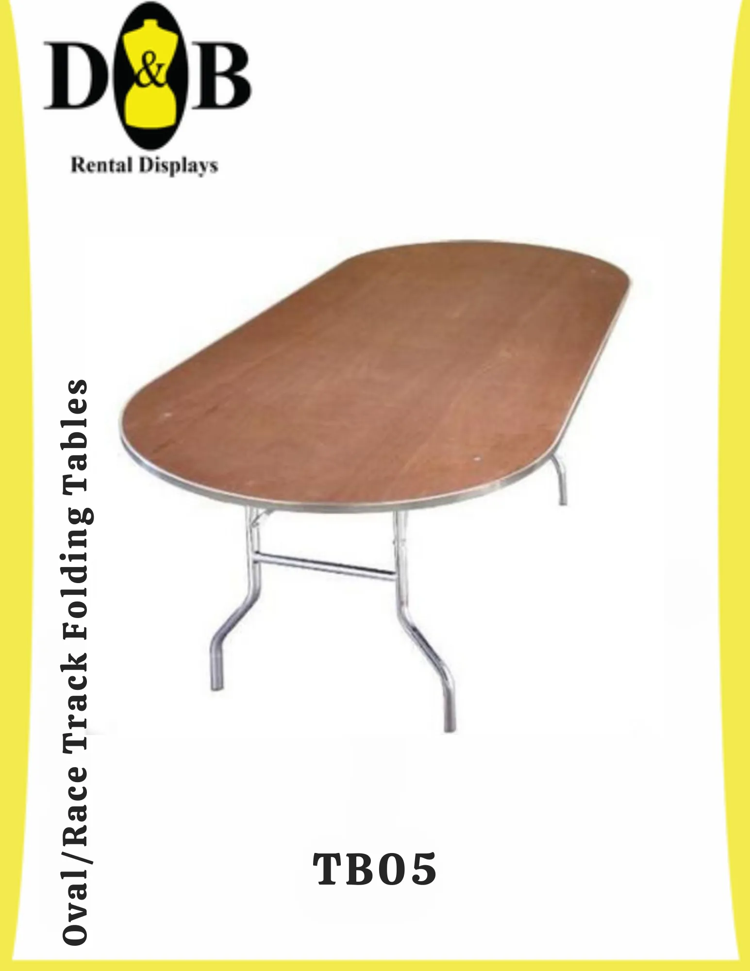 Oval/Race Track Folding Tables (NYC)