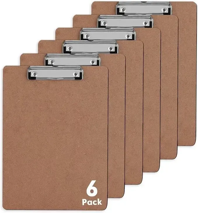 Clipboards, PANDRI 6 Pack Hardboard Office Clipboards (NASH)