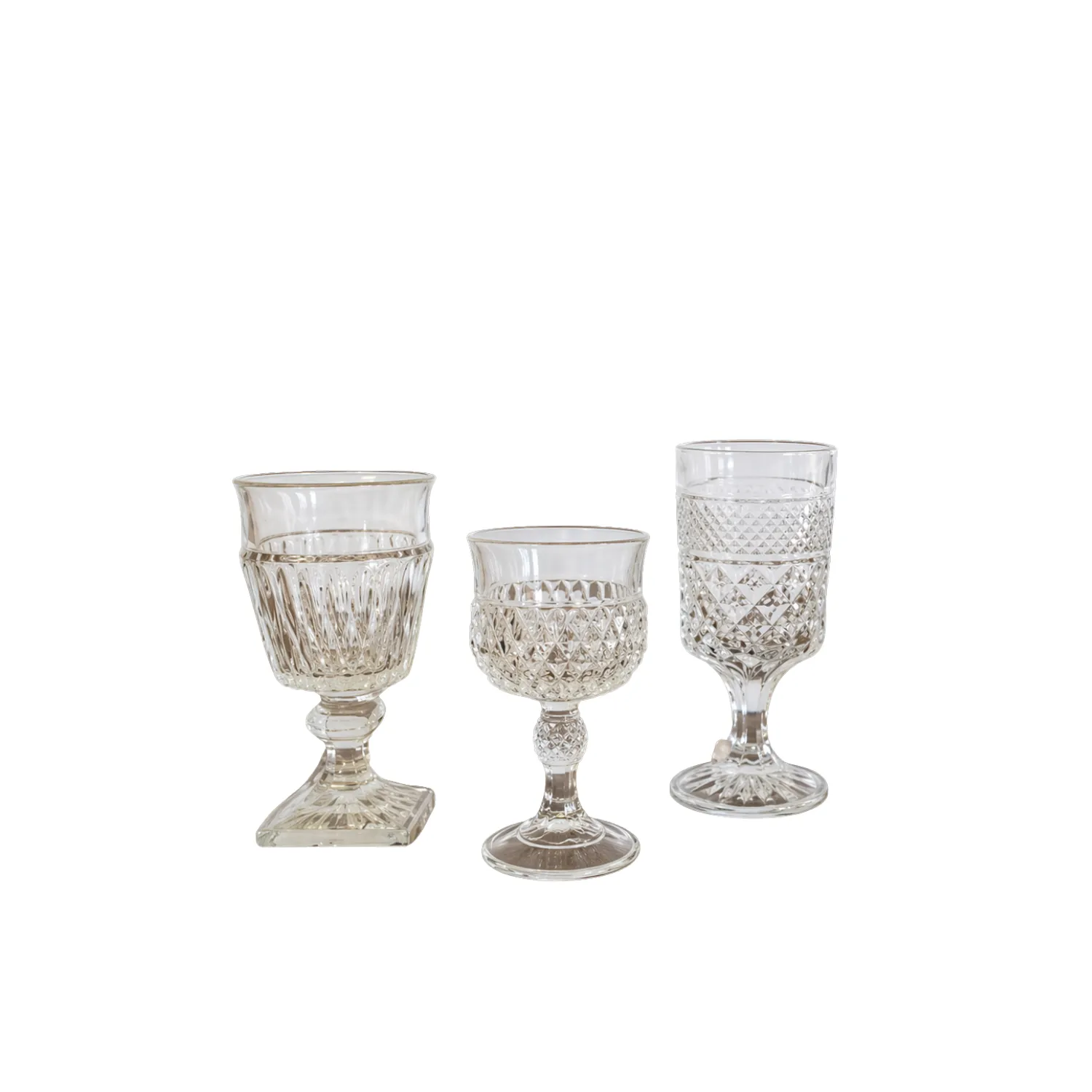 Clear Assorted Vintage Goblet