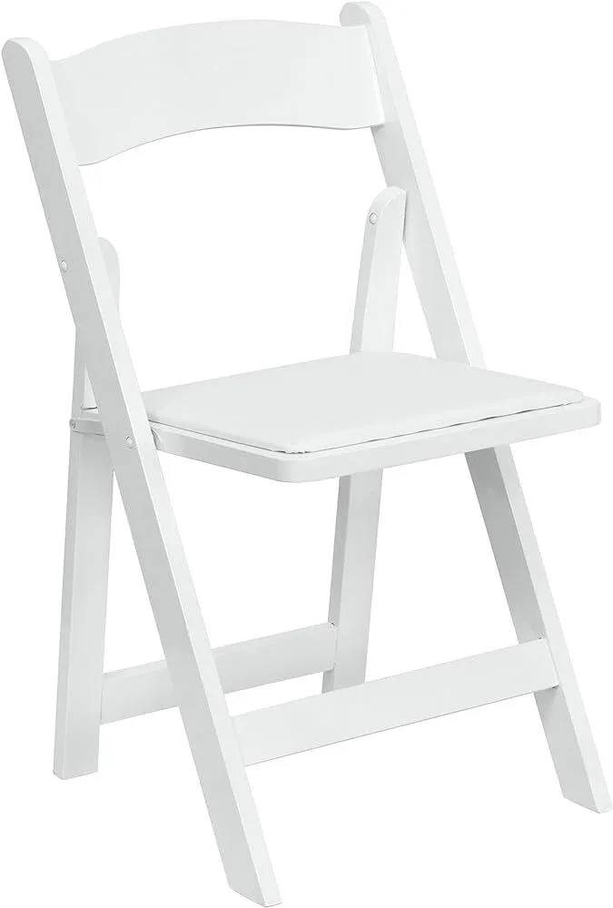 White Wood Padded Chairs